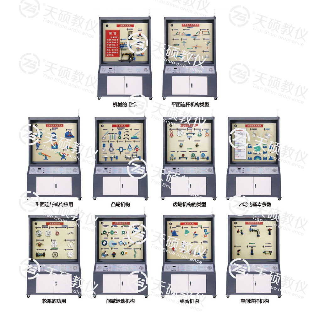 TSSMT-1型 機械原理陳列櫃（10個（gè）分櫃，帶智能語音講解）